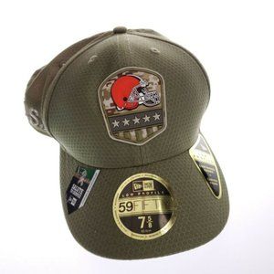 NWT Cleveland Browns USA Salute to Service New Era 59Fifty Cap 7 5/8 Low Profile